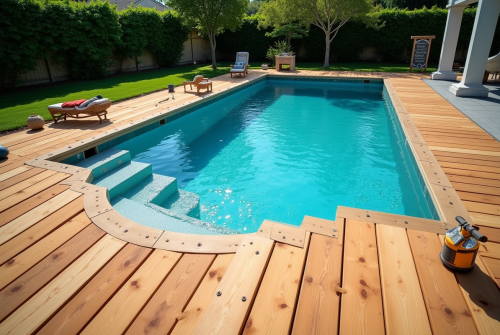 Poser une terrasse en bois autour d’une piscine coque : étapes et conseils pratiques